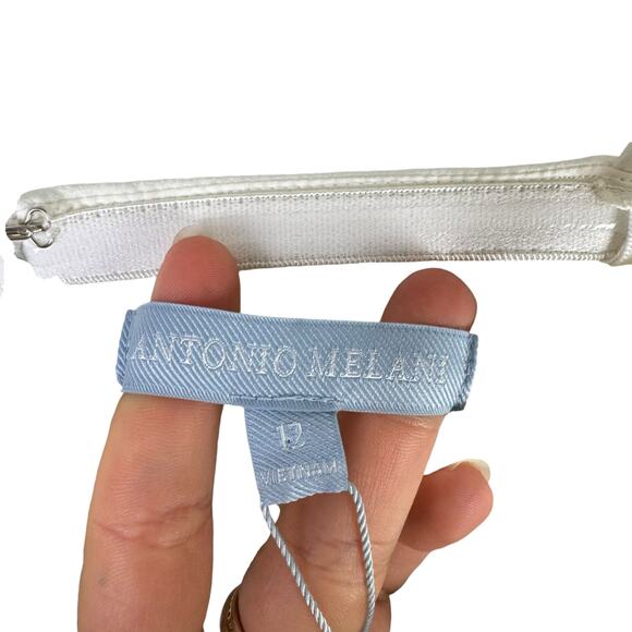 Antonio Melani NWT Daria Crepe Pearl Strap Sleeveless Midi Formal Sheath Dress - Picture 15 of 16